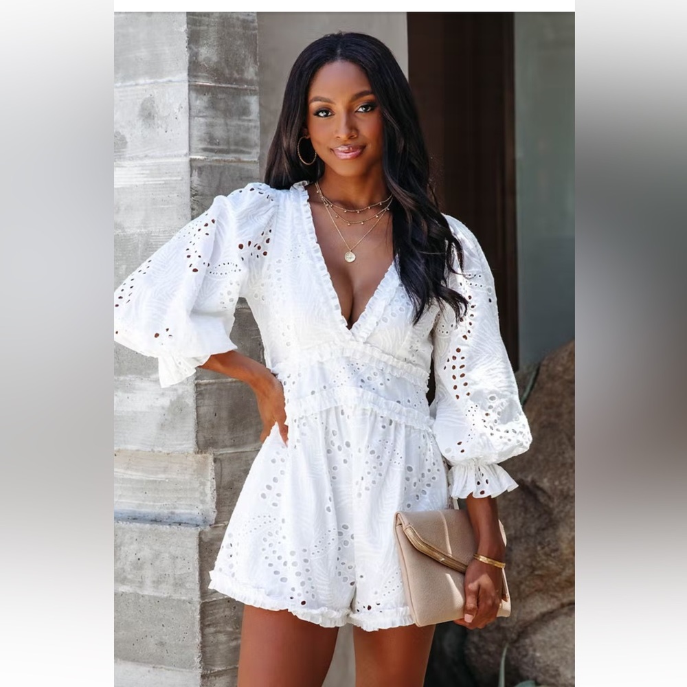 Eyelet romper